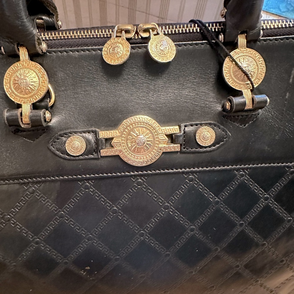Beautiful Versace handle bag black large